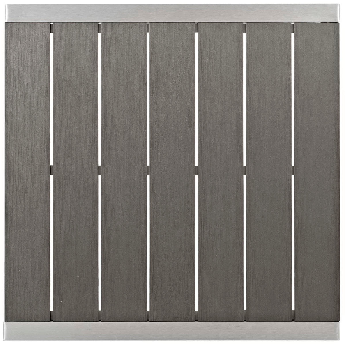 Shore 3 Piece Outdoor Patio Aluminum Pub Set in Silver Gray