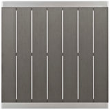 Marlow 3 Piece Outdoor Patio Aluminum Pub Set in Silver Gray