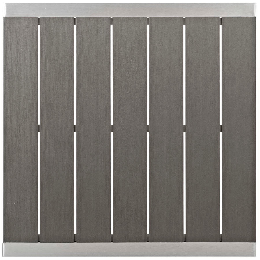 Marlow 3 Piece Outdoor Patio Aluminum Pub Set in Silver Gray