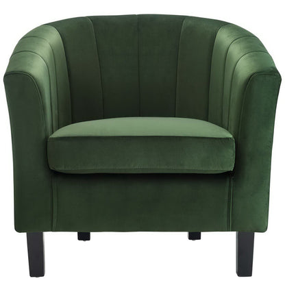 Prospect Channel Tufted Performance Velvet Armchair by Furniture For America