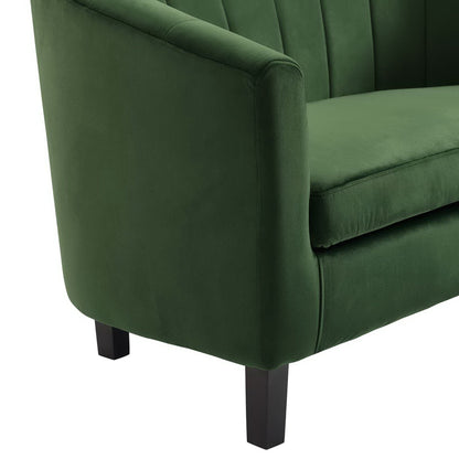 Prospect Channel Tufted Performance Velvet Armchair by Furniture For America