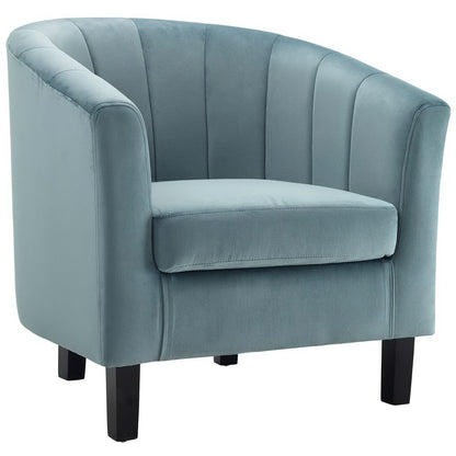 Prospect Channel Tufted Performance Velvet Armchair by Furniture For America