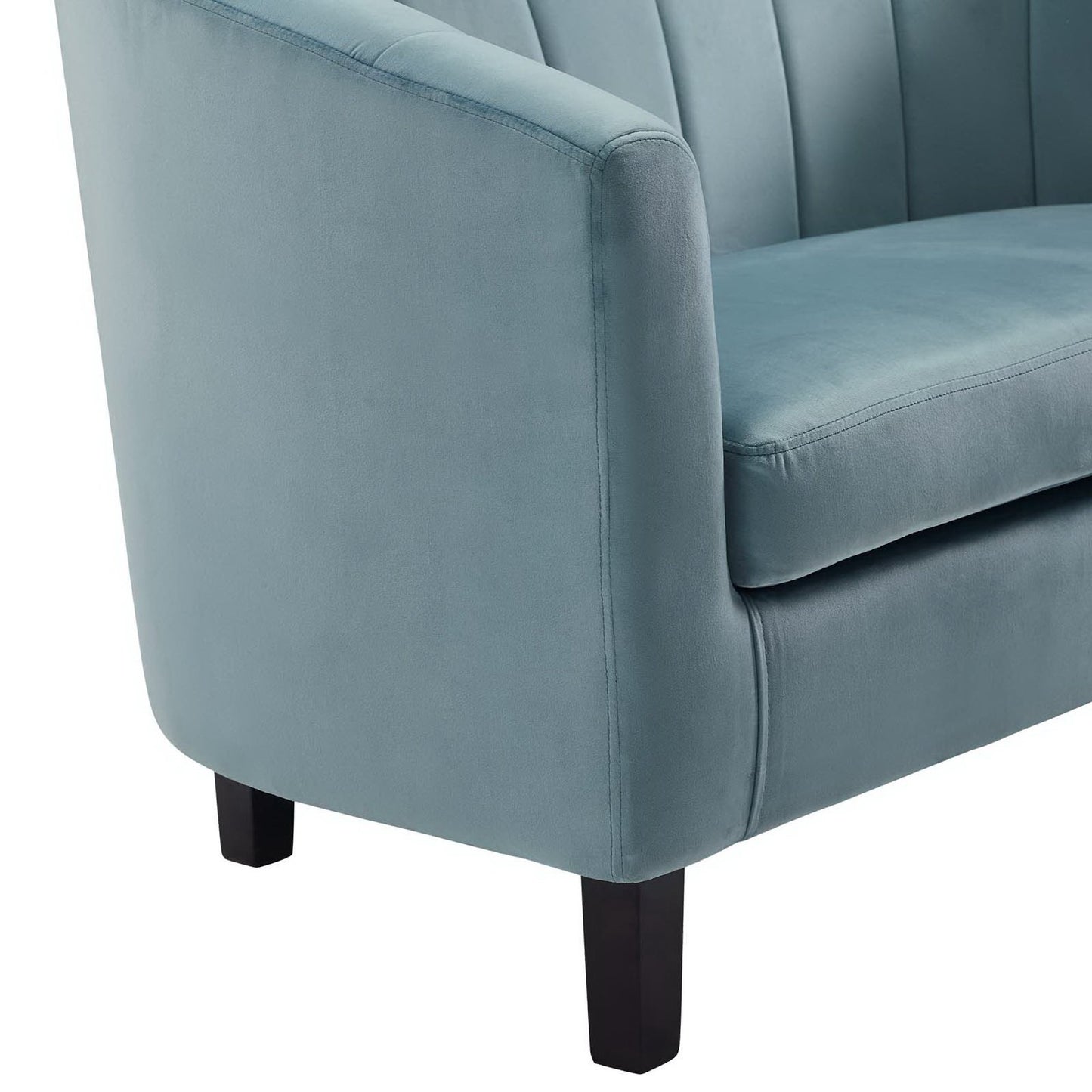 Prospect Channel Tufted Performance Velvet Armchair by Furniture For America