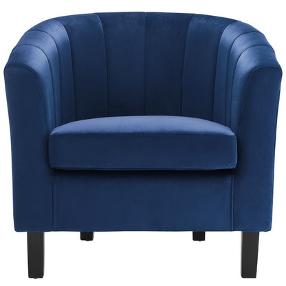 Prospect Channel Tufted Performance Velvet Armchair by Furniture For America