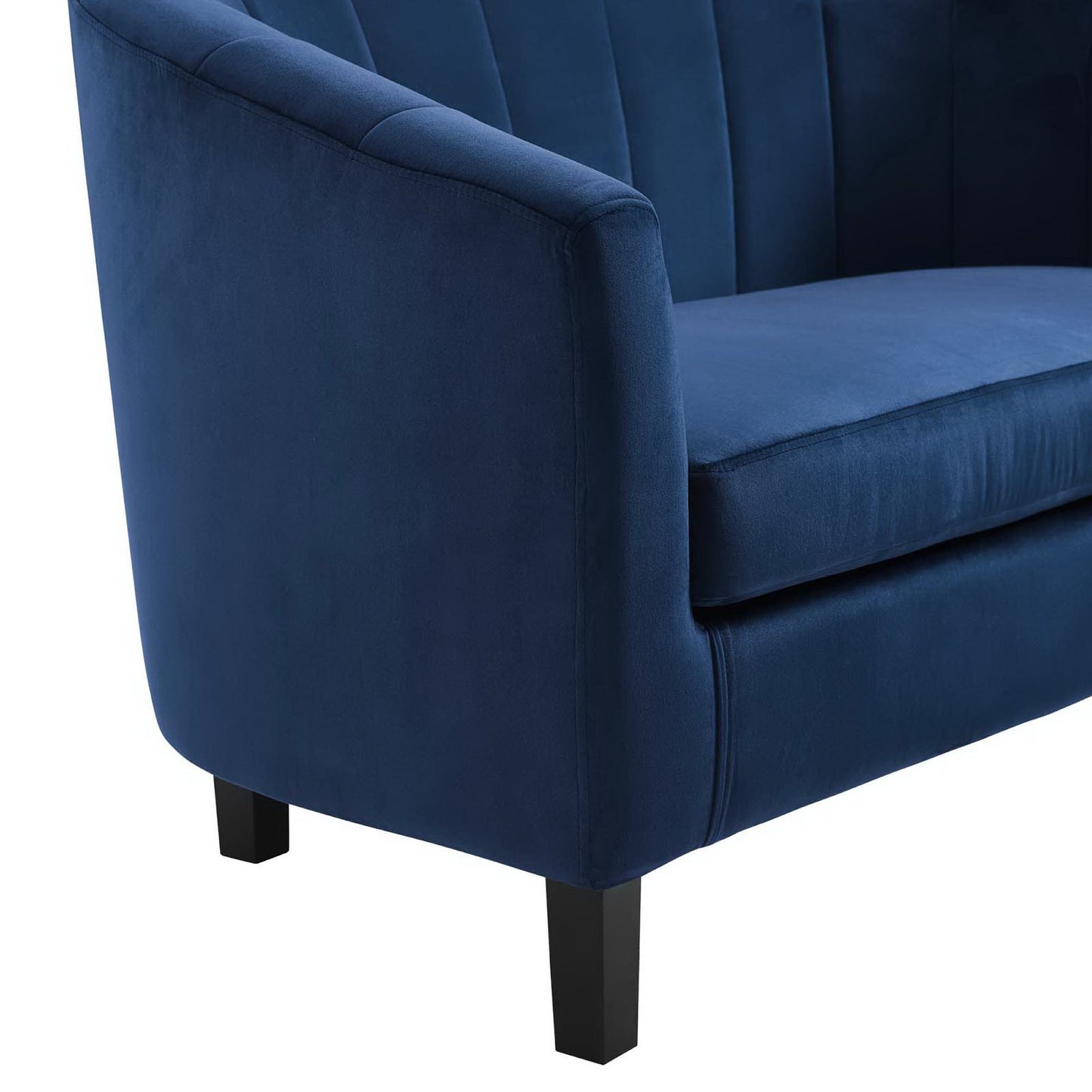 Prospect Channel Tufted Performance Velvet Armchair by Furniture For America
