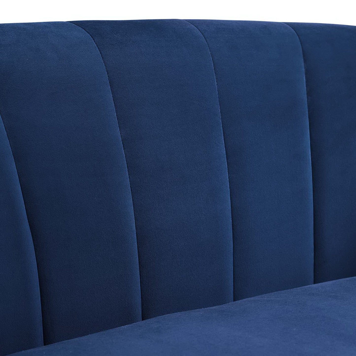Prospect Channel Tufted Performance Velvet Armchair by Furniture For America