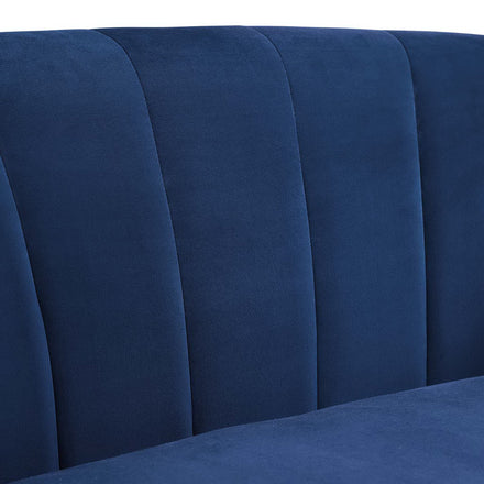 Prospect Channel Tufted Performance Velvet Armchair in Navy