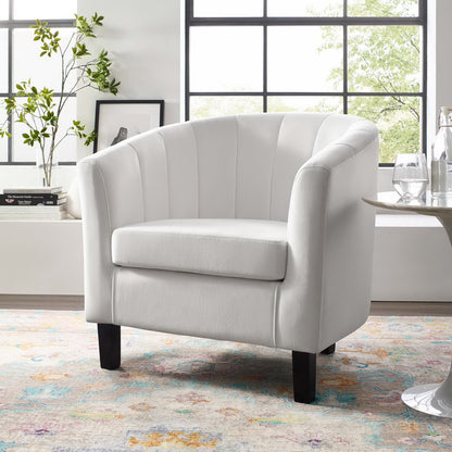 Prospect Channel Tufted Performance Velvet Armchair by Furniture For America