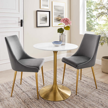 Lippa 28" Round Wood Dining Table by Furniture For America