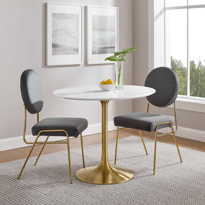 Lippa 36" Round Wood Dining Table by Furniture For America