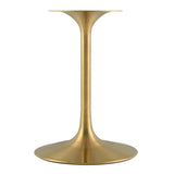 Lumen 24" Square Wood Dining Table in Gold White