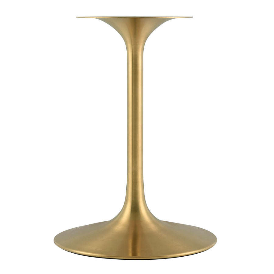 Lumen 24" Square Wood Dining Table in Gold White