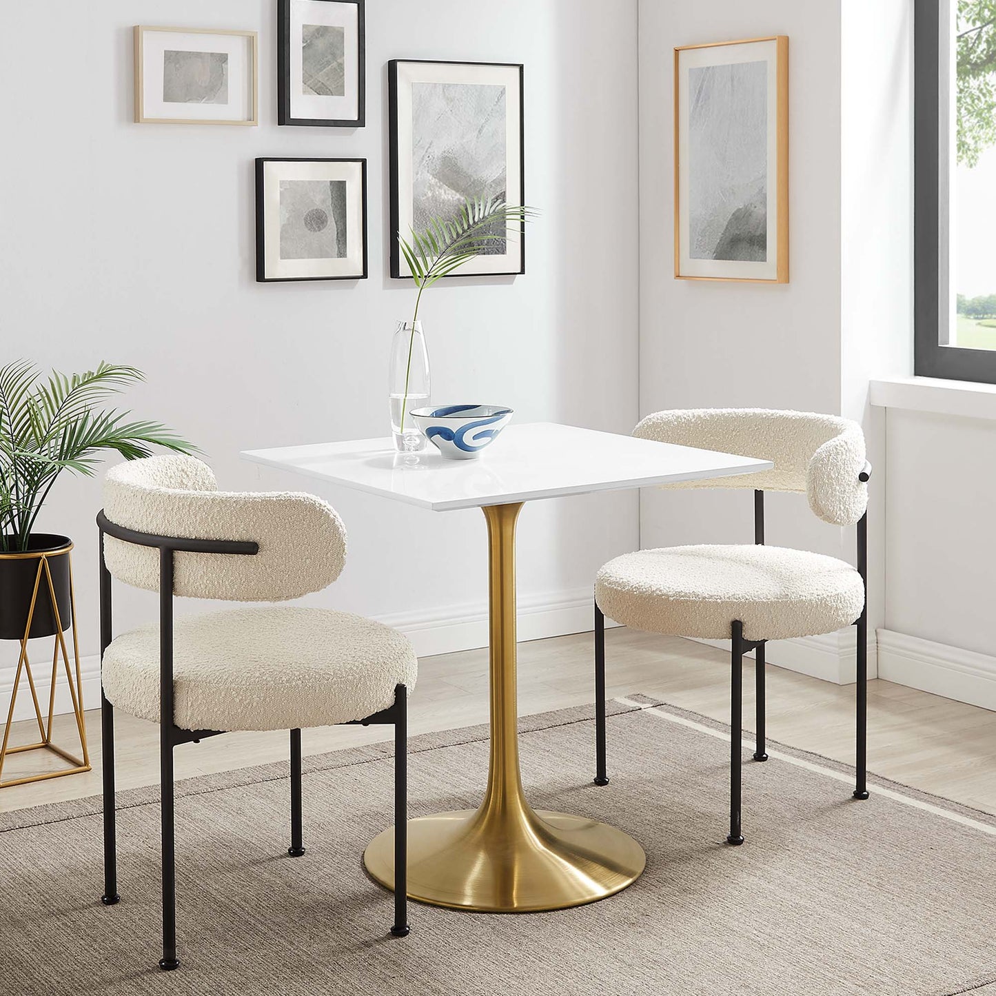 Lippa 28" Square Wood Dining Table by Furniture For America