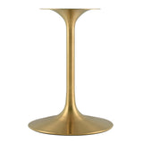 Lumen 36" Square Wood Dining Table in Gold White