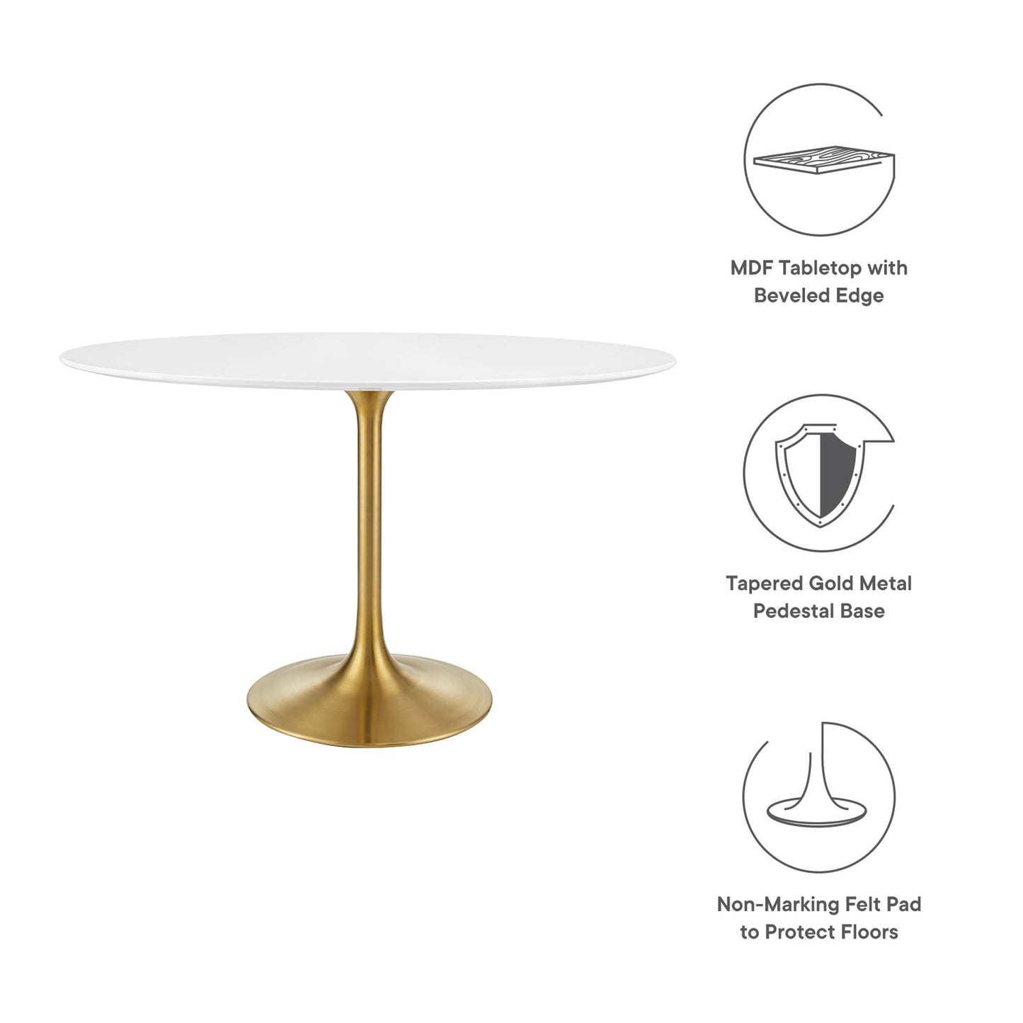 Lippa 48" Oval Wood Dining Table by Furniture For America