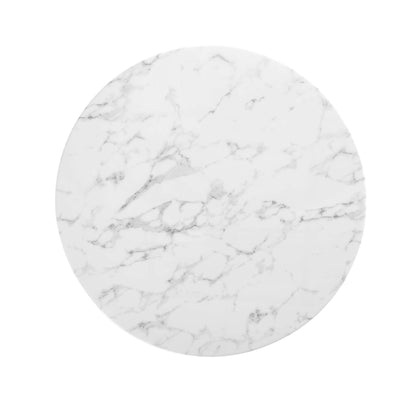Lippa 40" Round Faux Marble Dining Table by Furniture For America