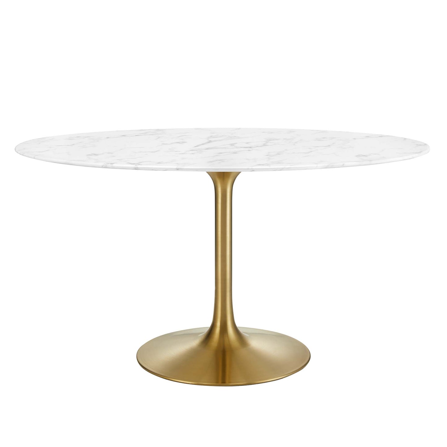 Lippa 54" Oval Faux Marble Dining Table by Furniture For America