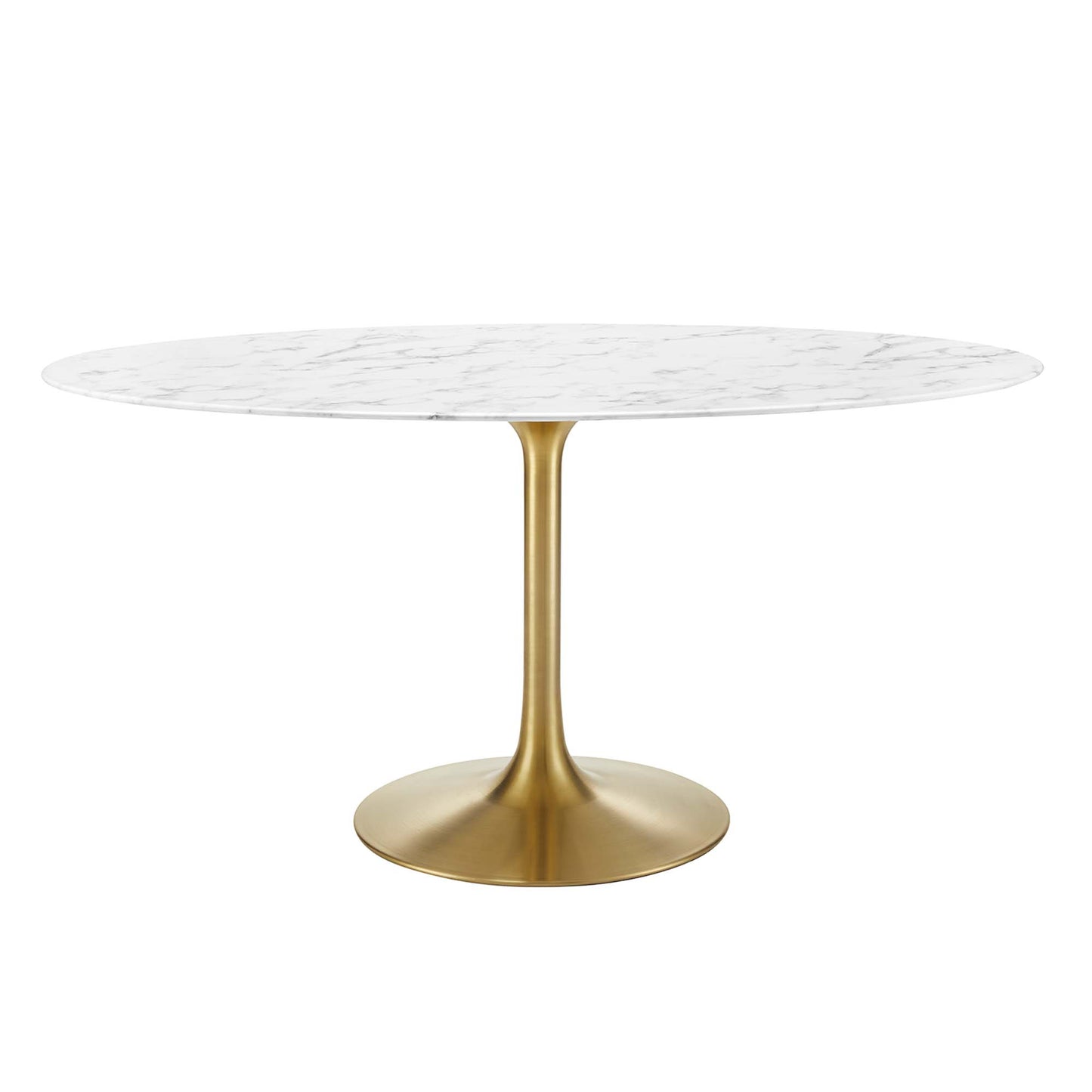 Lippa 60" Oval Faux Marble Dining Table by Furniture For America