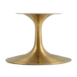 Lumen 42" Oval Wood Coffee Table in Gold White