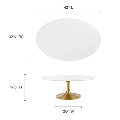 Lippa 42" Oval Wood Coffee Table by Furniture For America