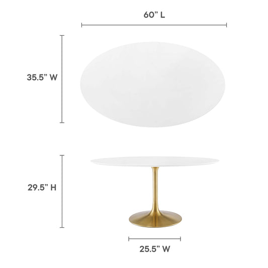 Lippa 60" Oval Wood Dining Table by Furniture For America