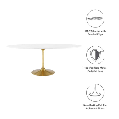 Lippa 78" Oval Wood Dining Table by Furniture For America