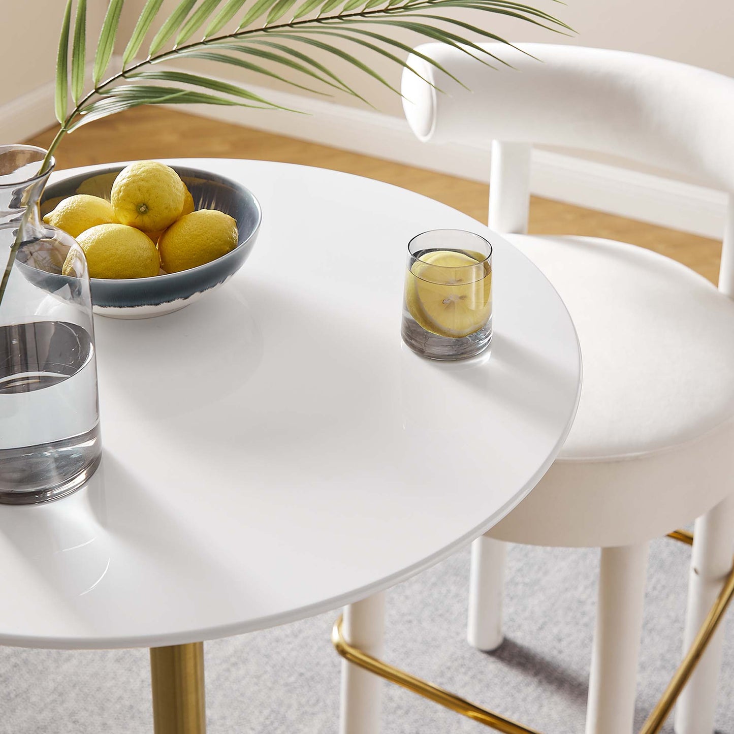 Lippa 28" Round Wood Bar Table by Furniture For America
