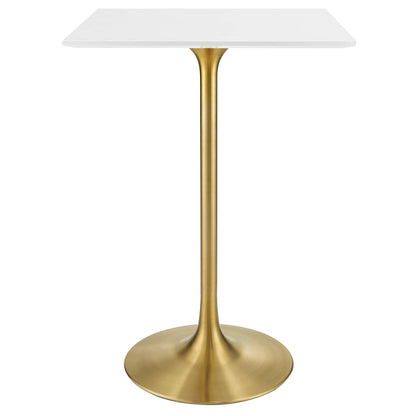 Lippa 28" Square Wood Bar Table by Furniture For America
