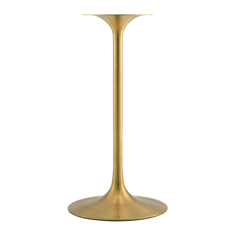 Lumen 28" Square Wood Bar Table in Gold White