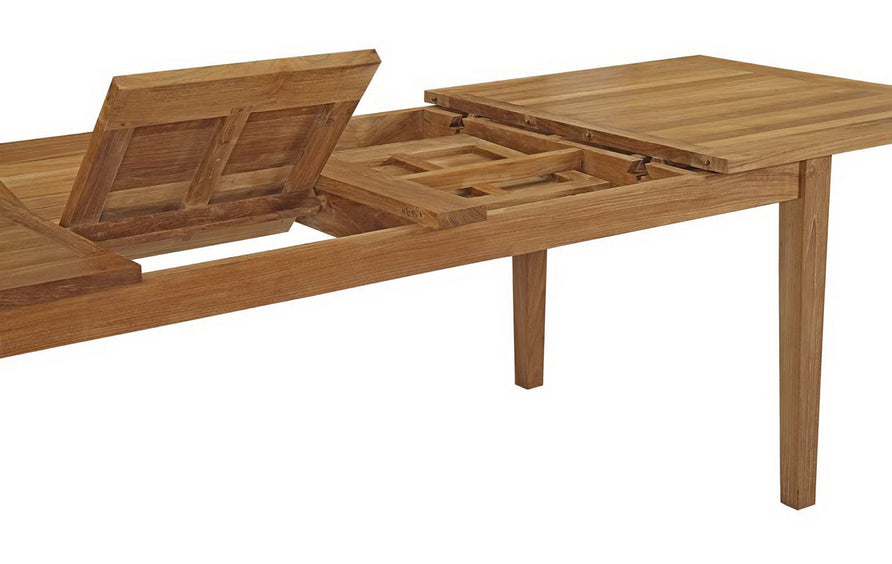 Cove 9 Piece Outdoor Patio Teak Dining Set in Natural