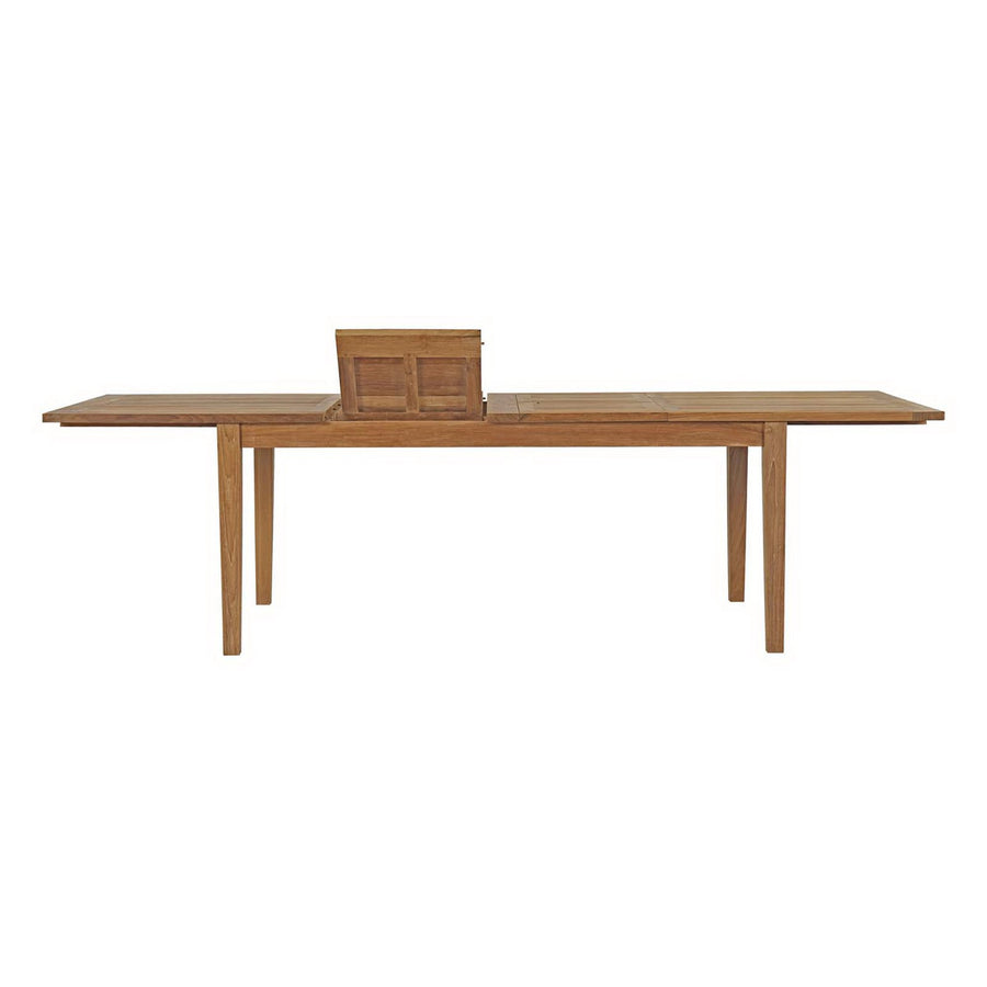 Cove 11 Piece Outdoor Patio Teak Dining Set in Natural