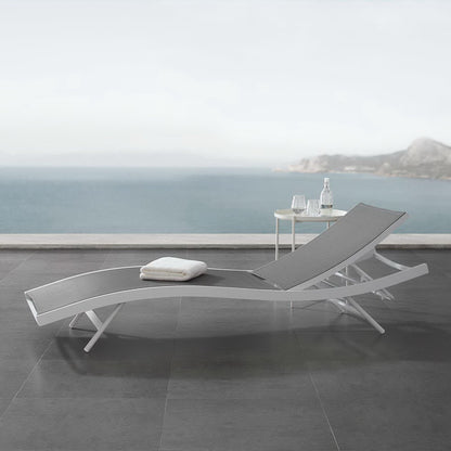Glimpse Outdoor Patio Mesh Chaise Lounge Chair by Furniture for America