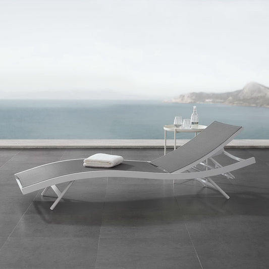 Glimpse Outdoor Patio Mesh Chaise Lounge Chair by Furniture for America