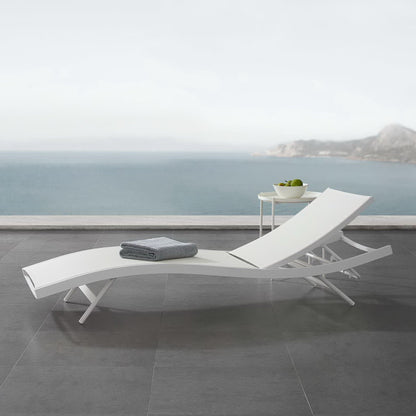 Glimpse Outdoor Patio Mesh Chaise Lounge Chair by Furniture for America