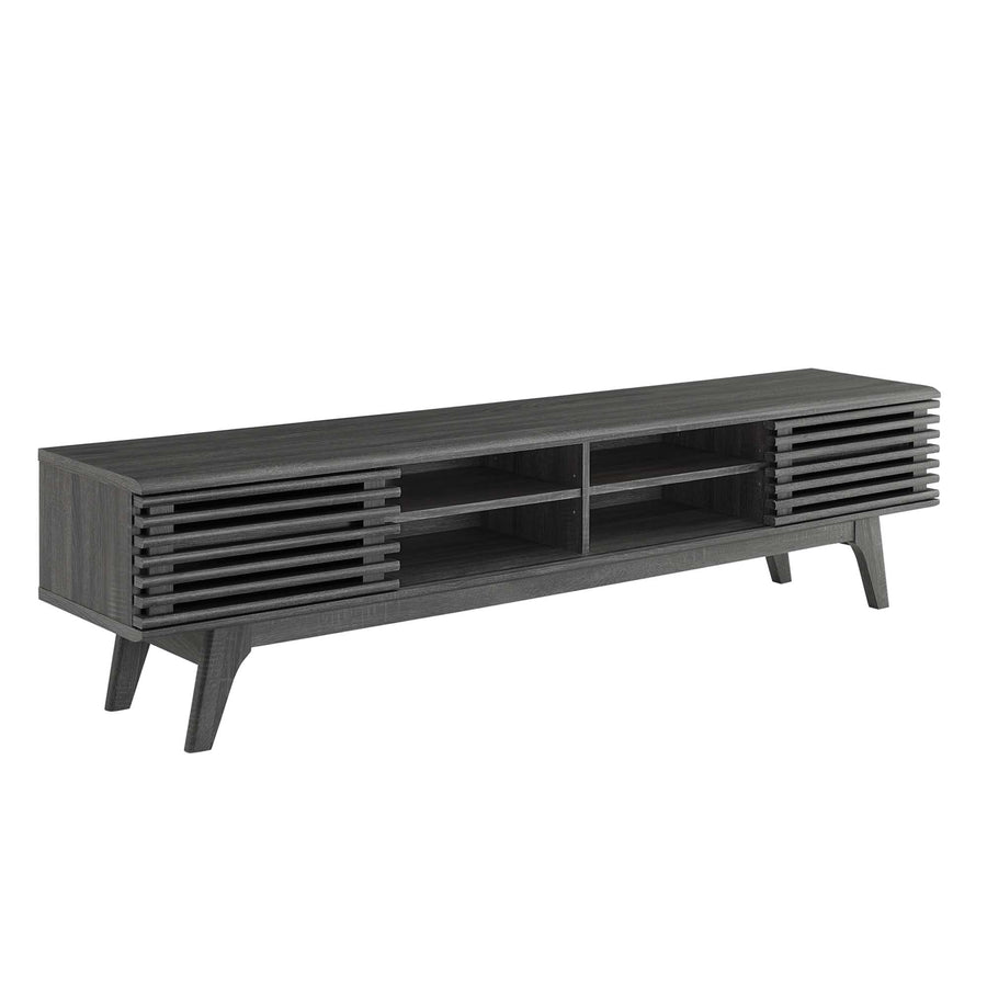 Vera 70" Entertainment Center TV Stand in Charcoal