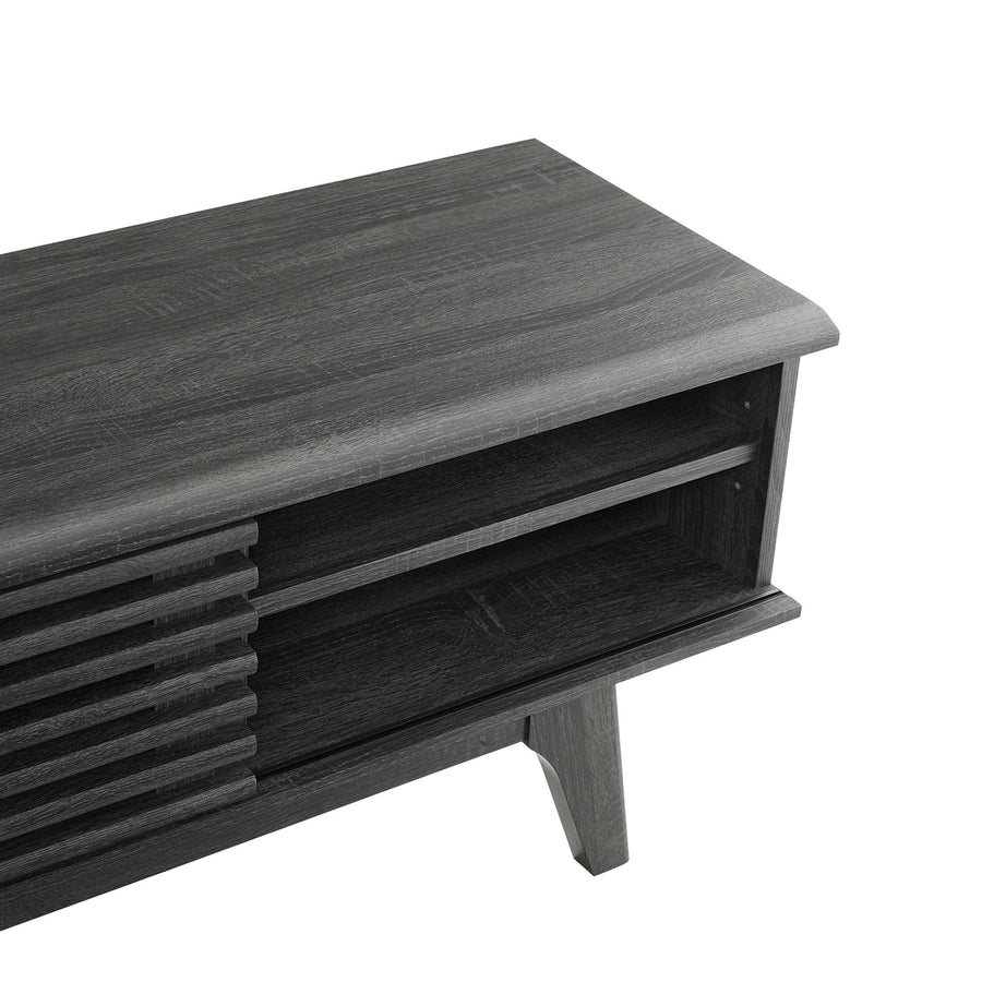 Vera 70" Entertainment Center TV Stand in Charcoal