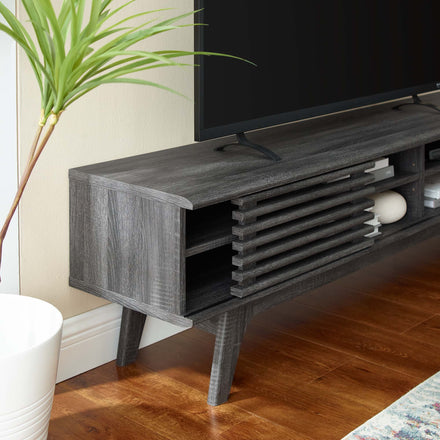 Render 70" Entertainment Center TV Stand in Charcoal