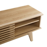 Vera 70" Entertainment Center TV Stand in Oak