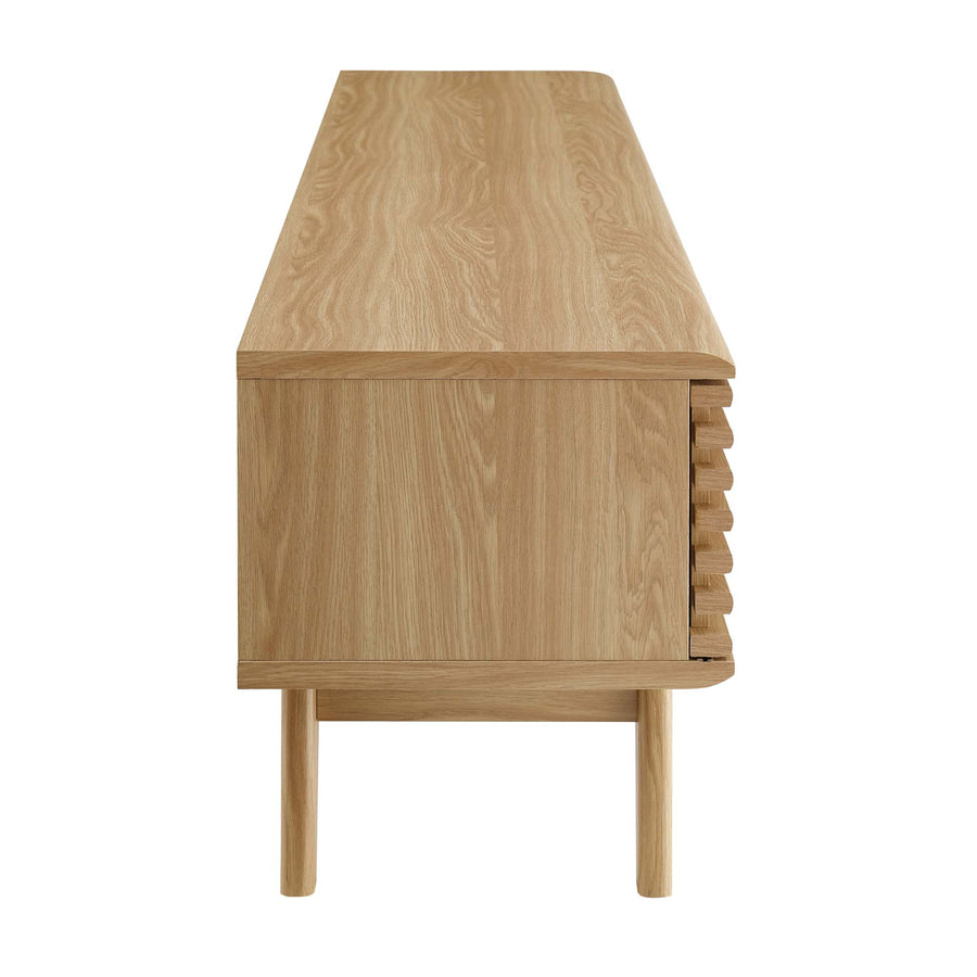 Vera 70" Entertainment Center TV Stand in Oak