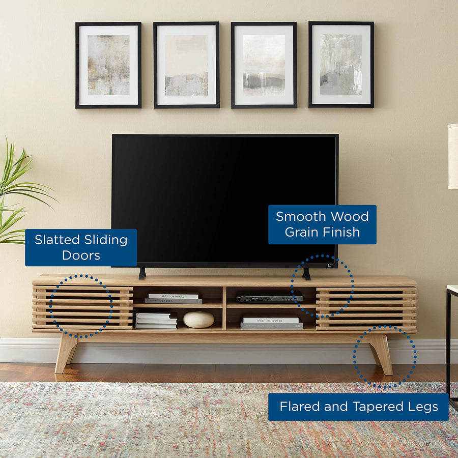 Vera 70" Entertainment Center TV Stand in Oak