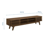 Vera 70" Entertainment Center TV Stand in Walnut Walnut