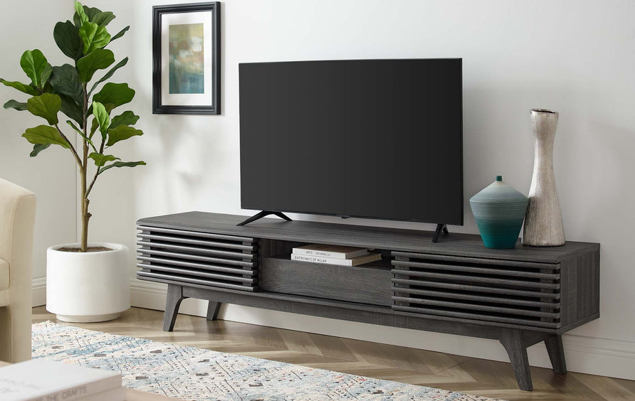 Vera 70" TV Stand in Charcoal