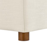 Linden Down Filled Overstuffed Ottoman in Light Beige