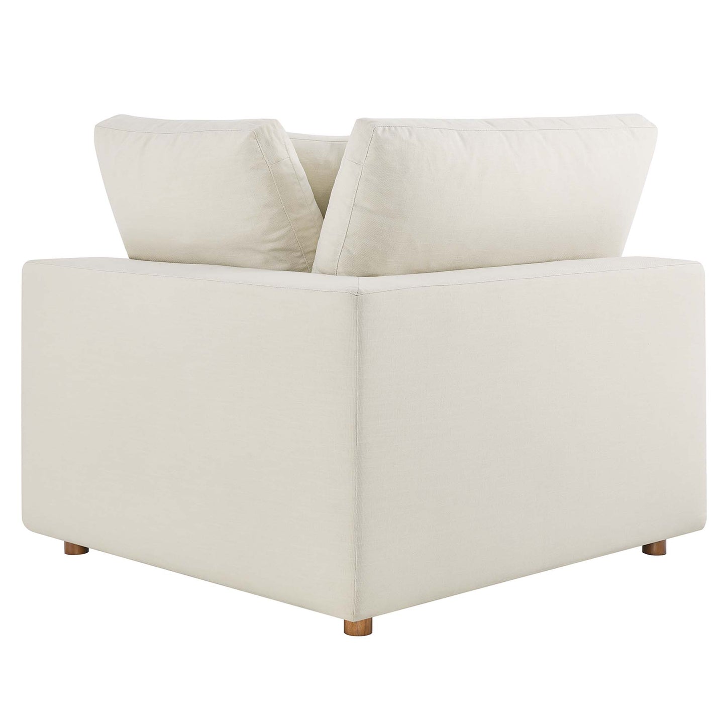 Linden Down Filled Overstuffed Corner Chair in Light Beige