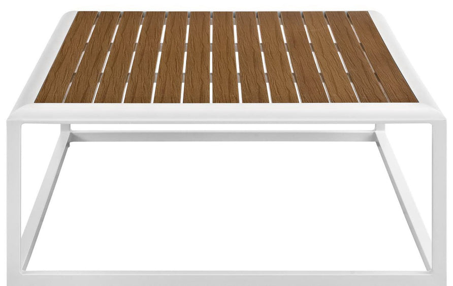Willow 5 Piece Outdoor Patio Aluminum Sectional Sofa Set in White Gray