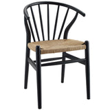 Elliot Spindle Wood Dining Side Chair in Black