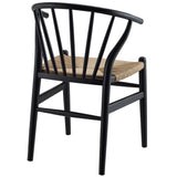 Elliot Spindle Wood Dining Side Chair in Black