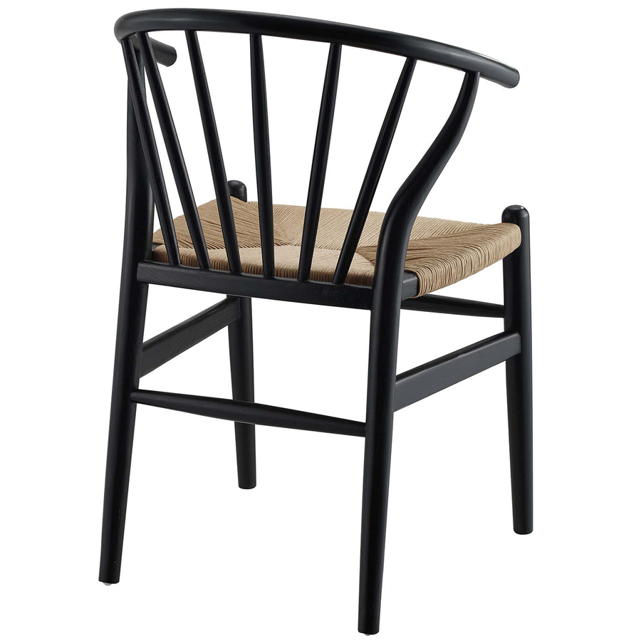 Elliot Spindle Wood Dining Side Chair in Black