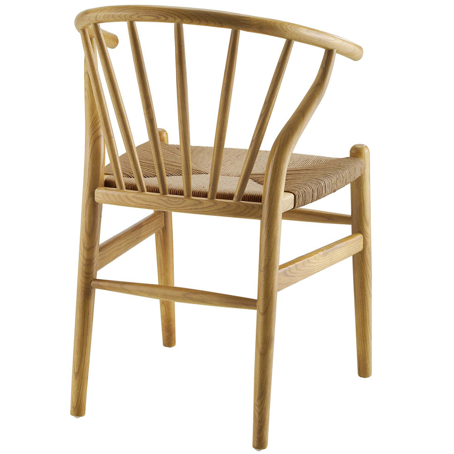 Elliot Spindle Wood Dining Side Chair in Natural