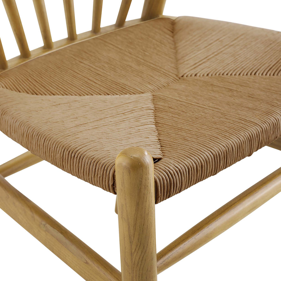 Elliot Spindle Wood Dining Side Chair in Natural